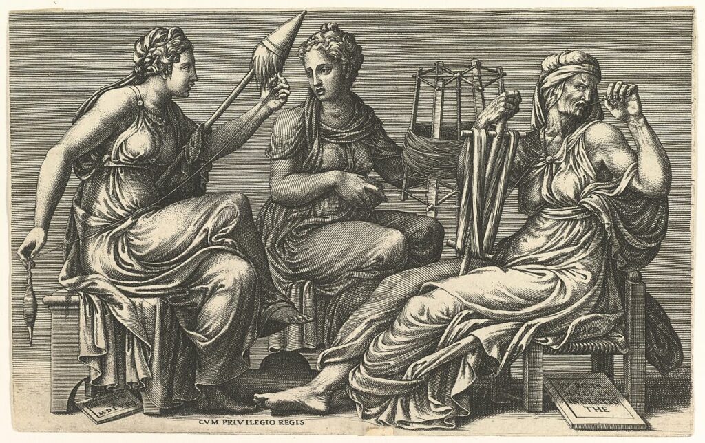 Norne, Parche e Moire: le tessitrici del destino nei miti nordici, greci e romani.
